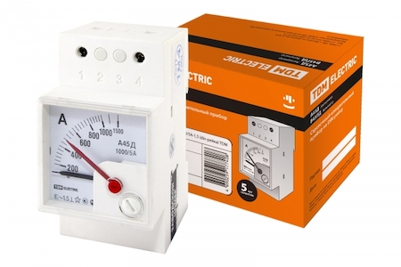 TDM ELECTRIC SQ1102-0306 Амперметр А45Д 1000/5А-1,5 (din-рейка) TDM